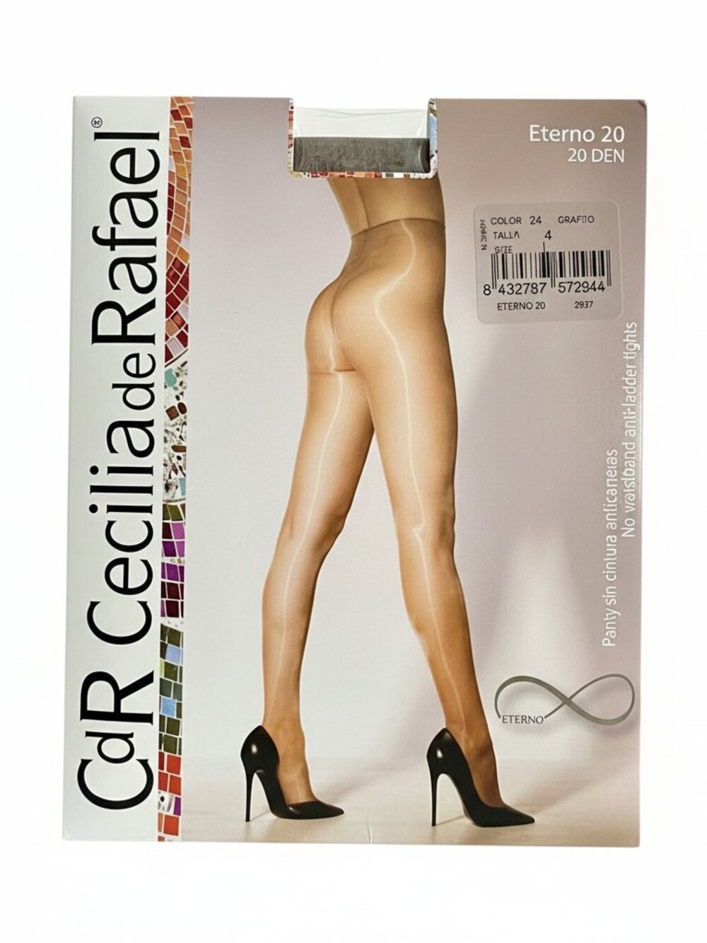 Cecilia de Rafael Eterno 20 Denier Tights Grafito Large